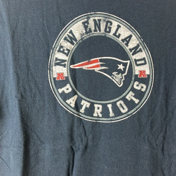 NFL Team Apparel New England Patriots Tee Shirt Blue NFL Football Team Men’s L - Picture 2 of 8